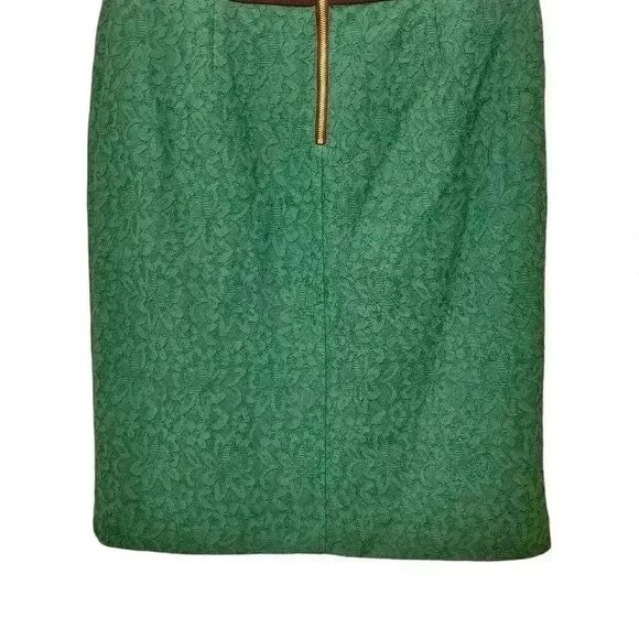Alfani Women's Green Blue Nylon/Poly Lace Lined Skirt - Picture 4 of 10